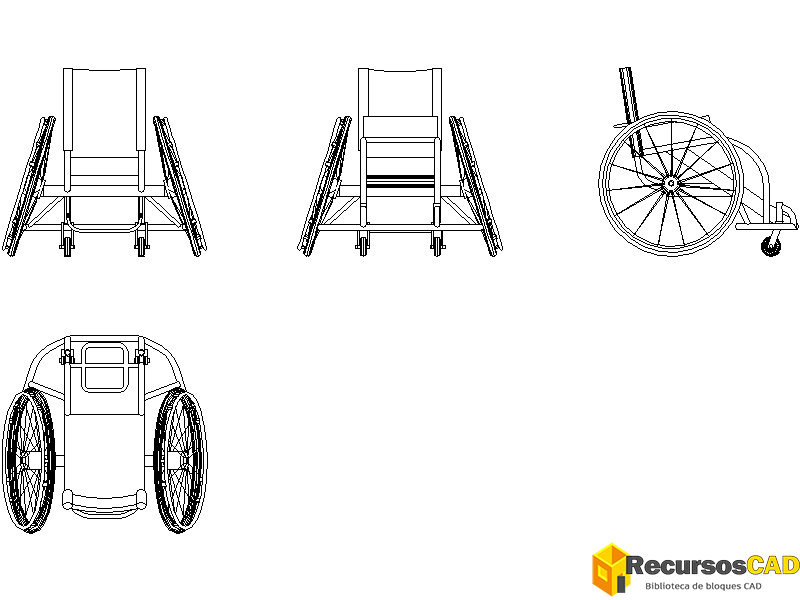 Silla de Ruedas para la Práctica de Deportes con Vistas Completas