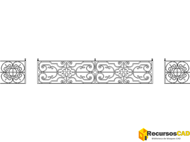 Bloques Cad Barandilla Forja - Recursoscad