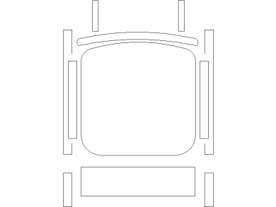 Bloque CAD Silla de Ruedas Vista en Planta