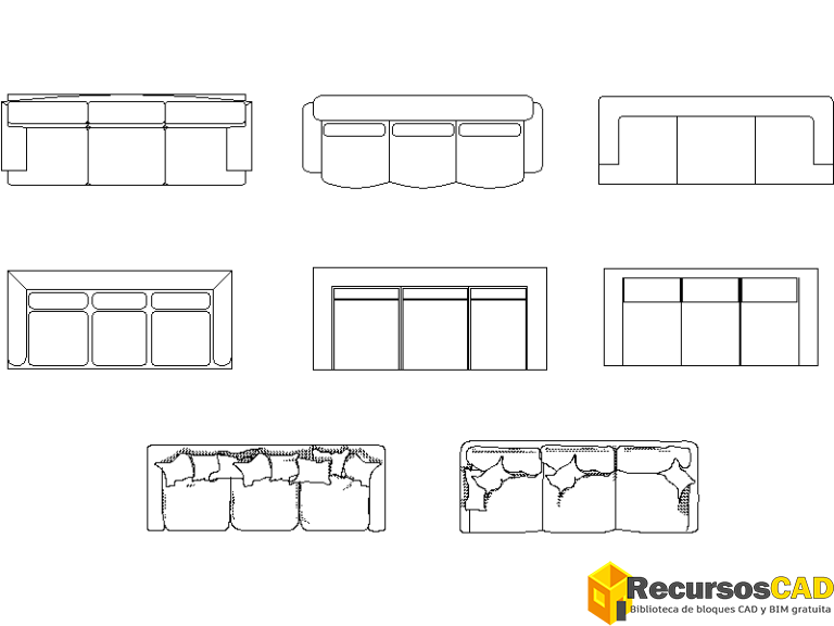 Bloques DWG Muebles En AutoCAD 2D Gratis RecursosCAD bloques-dwg-muebles-en-autocad-2d-gratis-recursoscad
