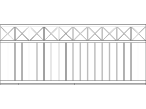 Bloque CAD Barandilla DWG Gratis para AutoCAD 2D – Alzado Balcón Descargar