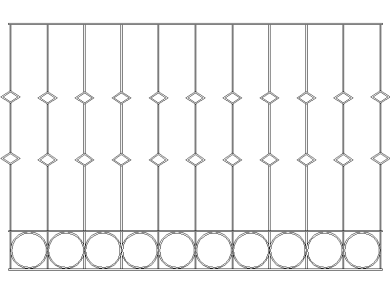 Bloques CAD Barandilla Balcón