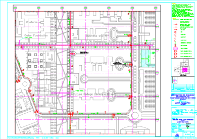 Plano de riego y protección contra incendios en CAD
