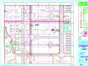 Plano de trazado de la red de agua potable DWG