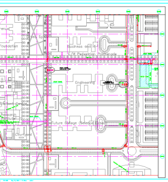 Plano de trazado de la red de agua potable DWG
