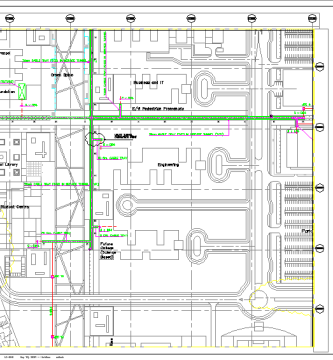Plano de trazado de la red telefónica propuesta