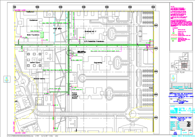 Plano de trazado de la red telefónica propuesta