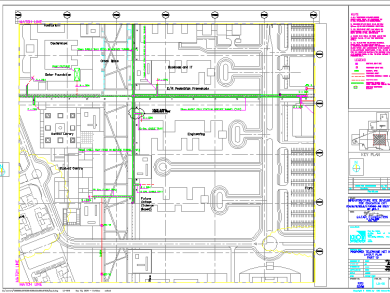 Plano de trazado de la red telefónica propuesta