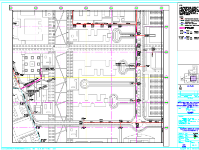 Plano de trazado del sistema de alcantarillado sanitario