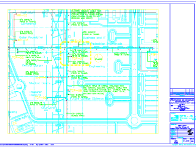 Plano clave del túnel de servicio Red de distribución de agua refrigerada