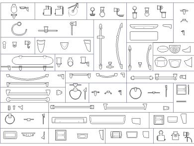 Accesorios de Baño: Porta Cepillos, Jaboneras, Percheros y Más en DWG