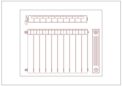 radiador autocad dwg descargar dwg autocad bloque cad