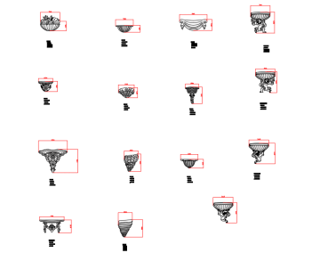 Bloques DWG de decoracion neoclasica para AutoCAD