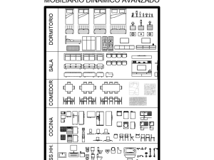 Bloques Dinámicos CAD de Mobiliario Avanzado