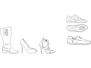 Bloques CAD de Zapatos Gratis DWG