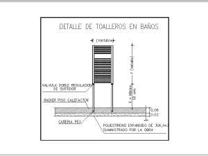 Bloques AutoCAD: Detalle de Toallero en Baños