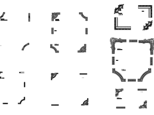 Bloques CAD DWG Gratis de Elementos de Decoración Neoclásica