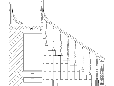 Escaleras curvas en alzado