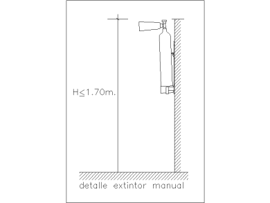 Extintor Manual en alzado