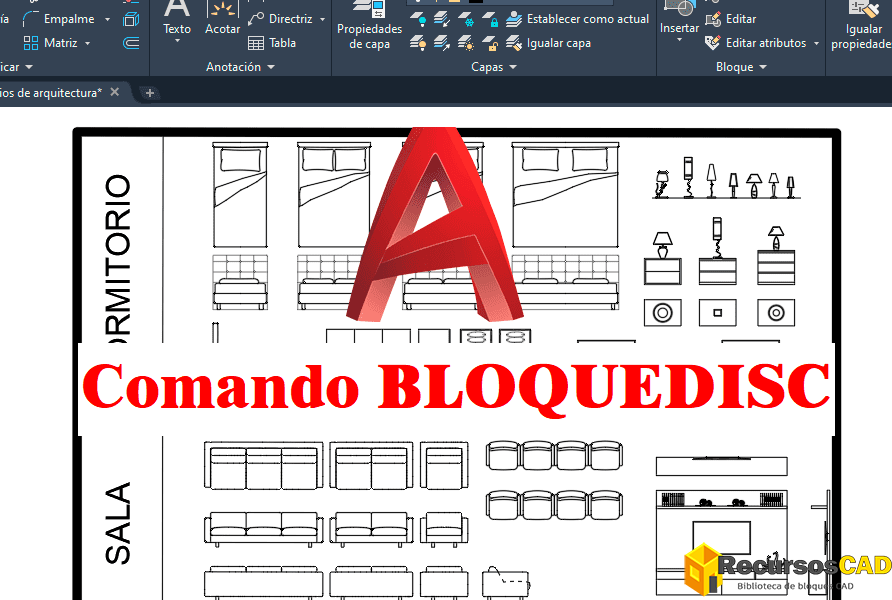 Extraer o exportar bloques de un archivo de AutoCAD