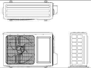 Bloques AutoCAD de Planos de Condensador de Tiro Horizontal