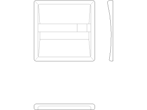 Bloques AutoCAD de accesorios de baño vistas frontal, lateral y superior