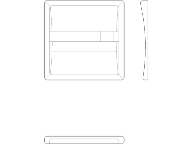 Bloques AutoCAD de accesorios de baño vistas frontal, lateral y superior