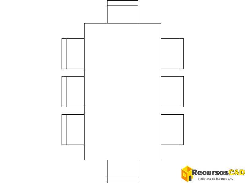 Mesa rectangular con Sillas