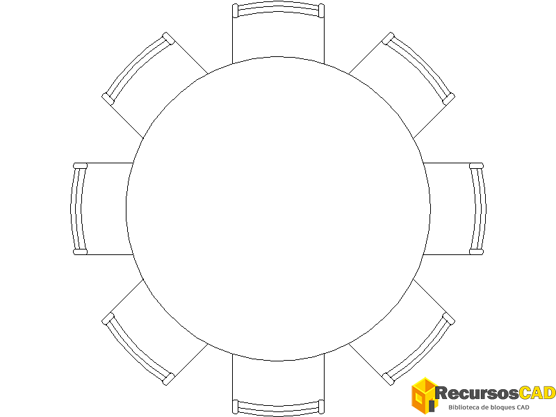 Mesas de Comedor redonda con 8 Sillas