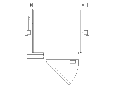 Bloque CAD Cabina de Ascensor en planta 5