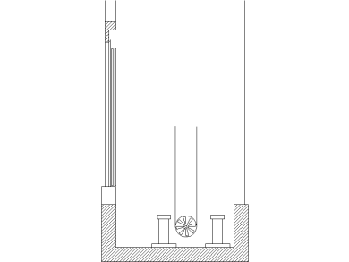 Bloque CAD Cabina de Ascensor en planta 8