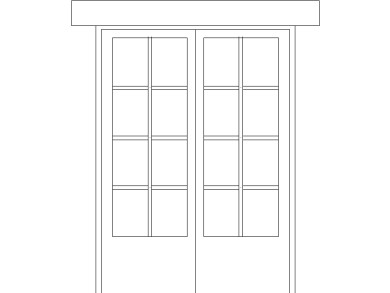 Bloques DWG de Puerta Balconera 1.60 m