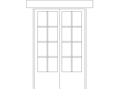 Bloques DWG de Puerta Balconera 1.40 m