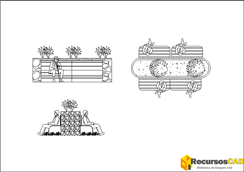 Bancas con Cantero para Mobiliario Urbano