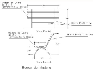 Banco de Madera para Espacios Públicos