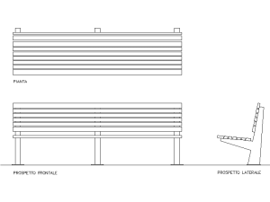 Bloques DWG de Bancos Urbanos: Vistas en Planta y Alzados