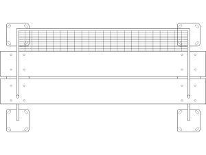 Bloques DWG de Bancos Urbanos: Vistas en Planta y Alzados