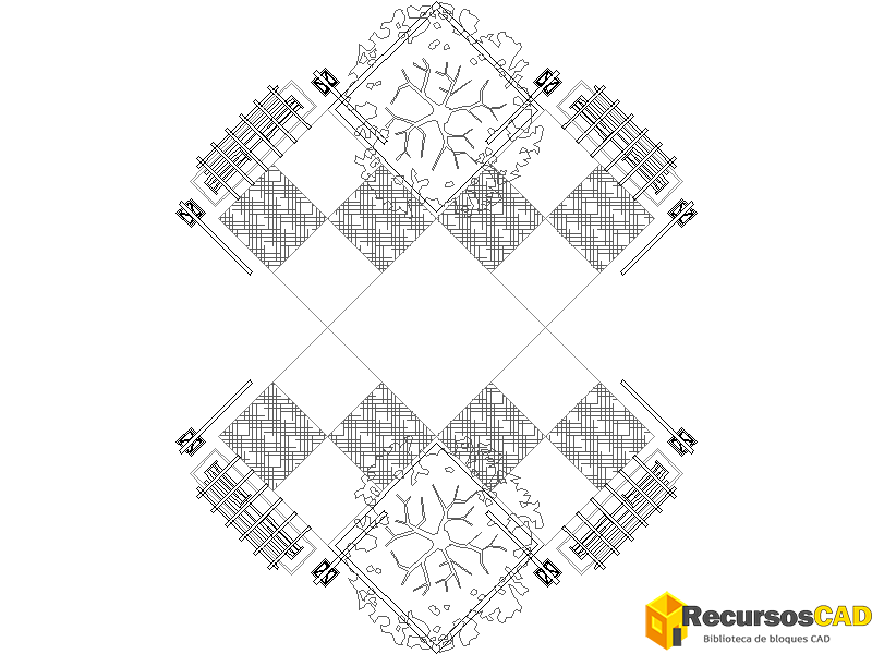 Bloques DWG de Bancos Urbanos: Vistas en Planta y Alzados