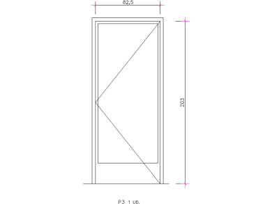 Bloques DWG de Puertas acotado