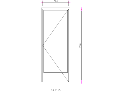 Bloques DWG de Puertas acotado