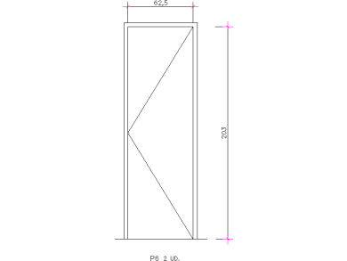 Bloques DWG de Puertas acotado