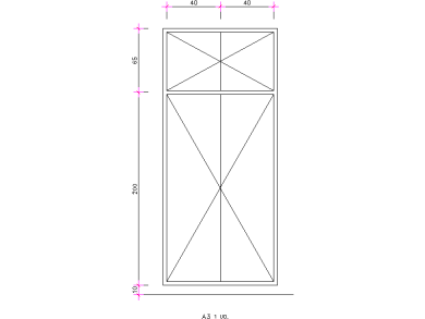 Bloques DWG de Puerta doble acotado