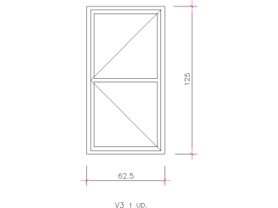 Bloques DWG de acristalado acotado