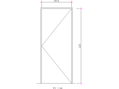 Bloques DWG de Puerta de paso acotado