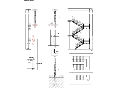 Desarrollo de Detalles de Escaleras en Plantas y Secciones para AutoCAD 2D DES-08