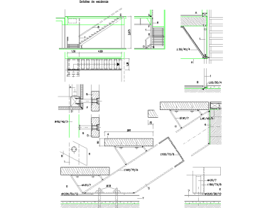 Desarrollo de Detalles de Escaleras en Plantas y Secciones para AutoCAD 2D DES-13