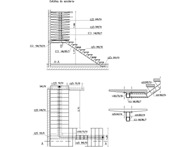 Desarrollo de Detalles de Escaleras en Plantas y Secciones para AutoCAD 2D DES-15