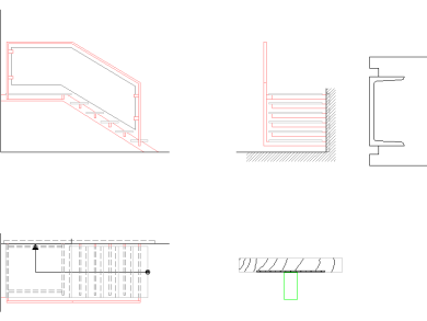 Desarrollo de Detalles de Escaleras en Plantas y Secciones para AutoCAD 2D DES-18