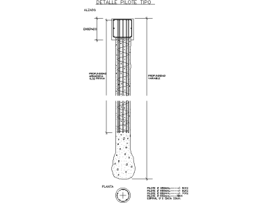 Bloques DWG de Detalle Pilote Tipo