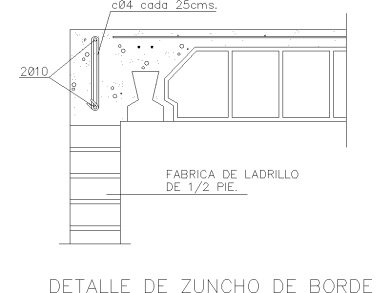 Detalle de Zuncho de Borde para AutoCAD 2D